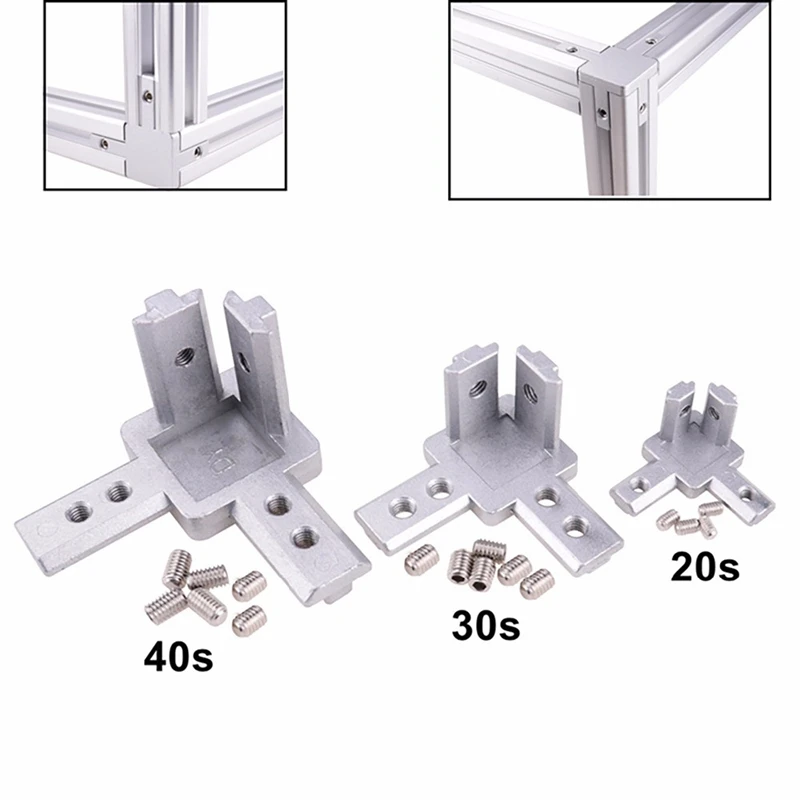 SDPSI5pcs 3-way End Corner Bracket connector for t slot aluminum extrusion profile use in 3030 series