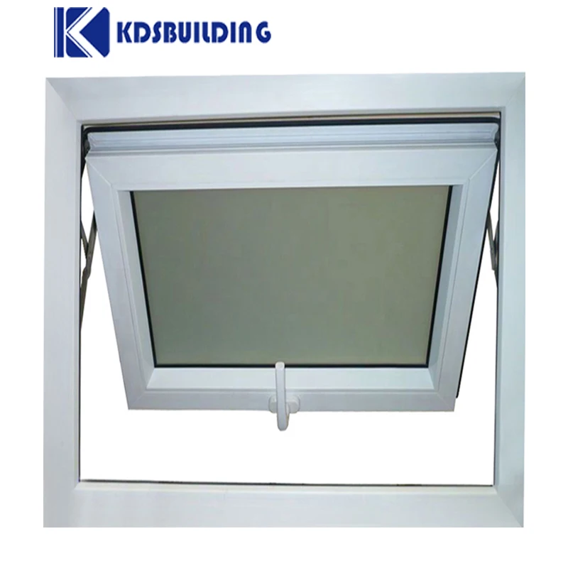 Kdsbuilding Reflective Gas Strut Spring 2 Pane Commercial Fixed Large UPVC Awning Windows Australia White for Comfort Room