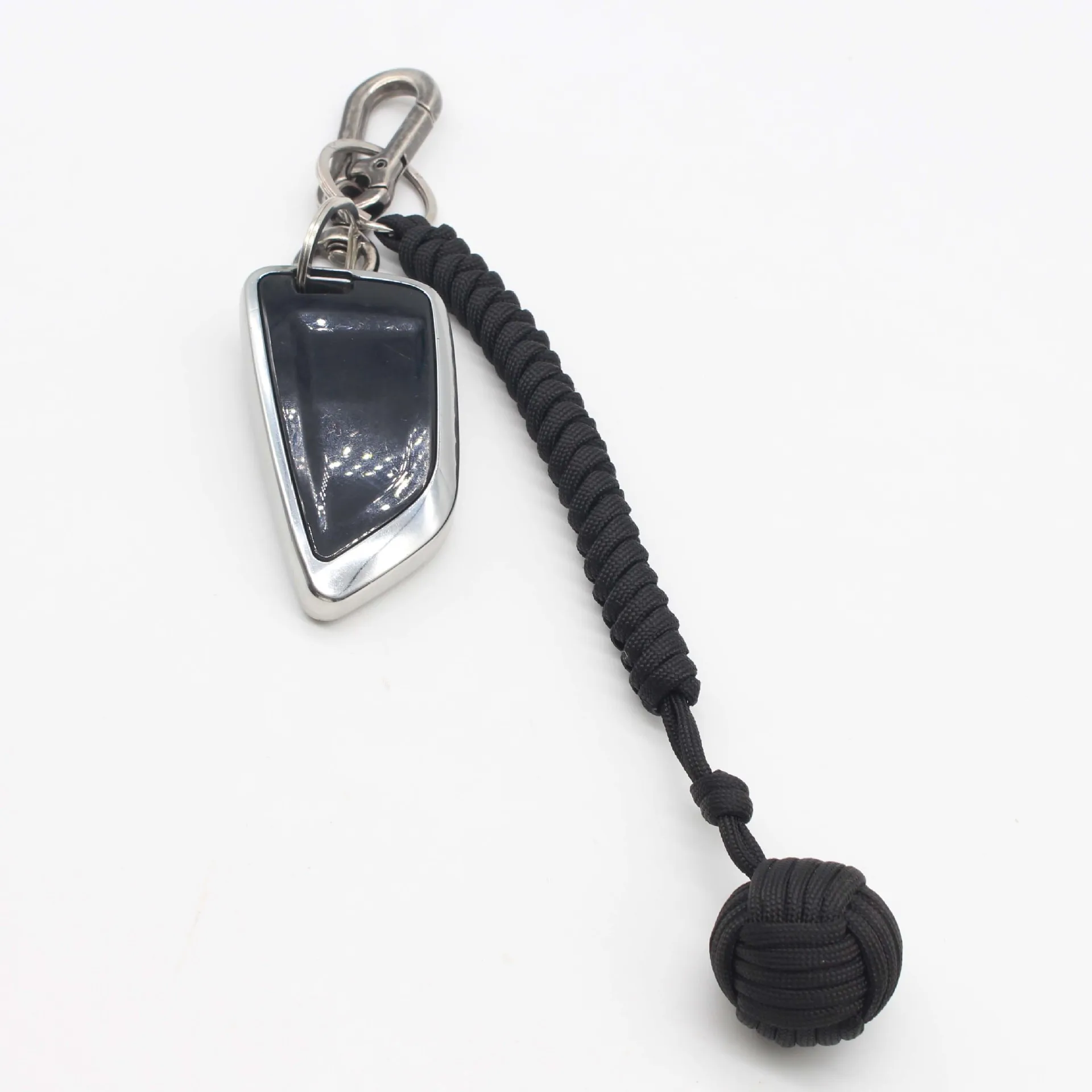 Broken Window Umbrella Rope Braided Chain Outdoor Safety Prot Monkey Fist Steel Ball Self Defense Lanyard Survival Key Chain