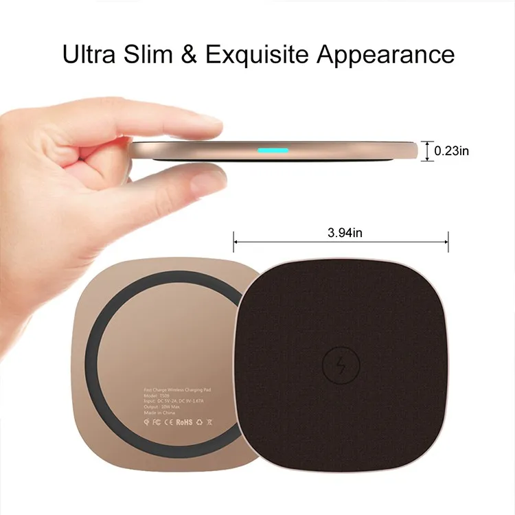 Беспроводное зарядное устройство с поддержкой быстрой зарядки для всех сотовых телефонов с сертификатом QI