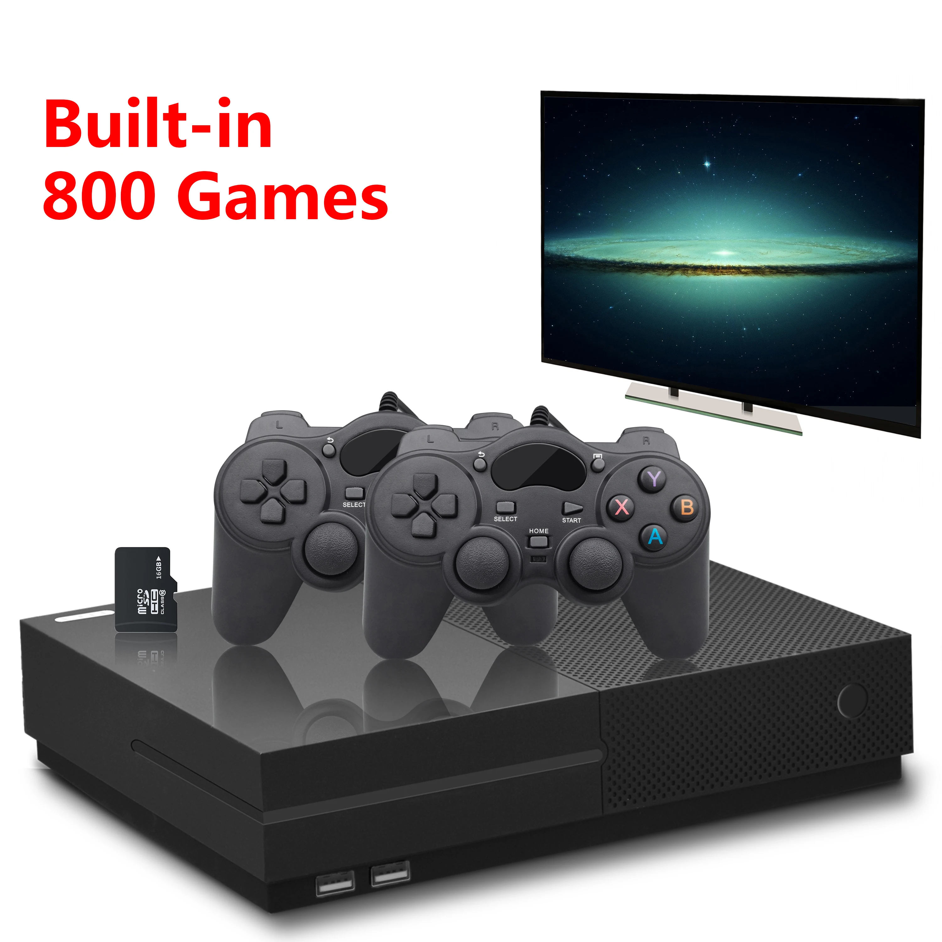 4K HD 1280*720 Retro Gaming Console Built-in 800 Classic Game Box Arcade Support 2 Player X-PRO