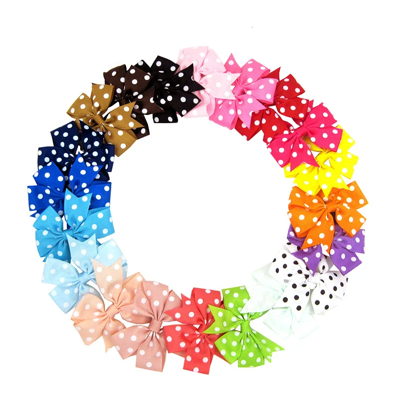 Colorful Dog Hair Bows With Clips