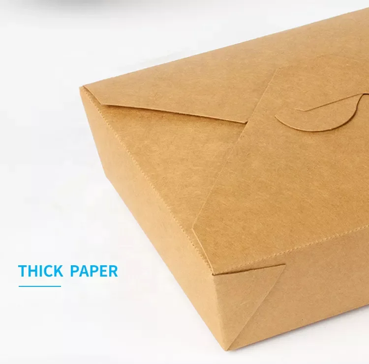 Disposable biodegradable paper food deli delivery container