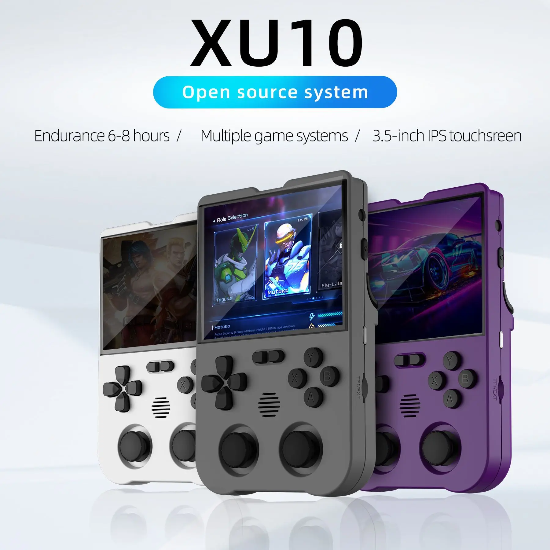 rts pocket gamepad XU10 mini portable handheld console open source linux retro video game console player box PS1 N64 N ES PSP