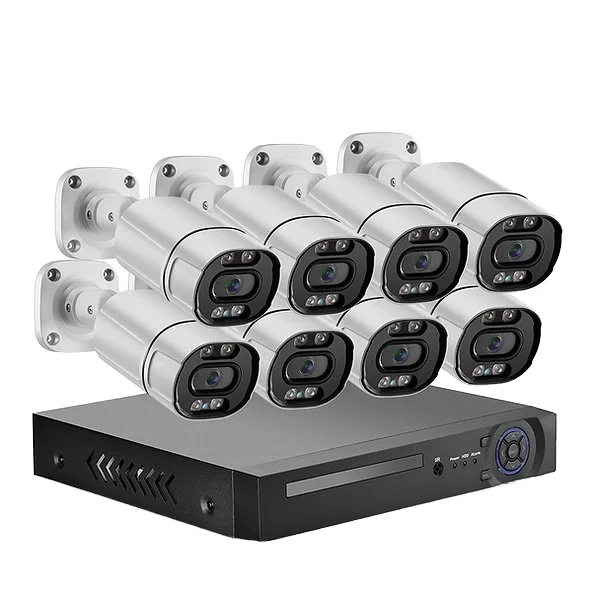 Jianvision 5MP 8-Channel IP Bullet Camera System for Home and Office Surveillance