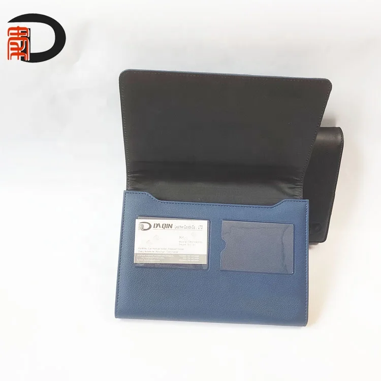 High Quality PU Leather Car Manual Document Folder Made In Dongguan Factory