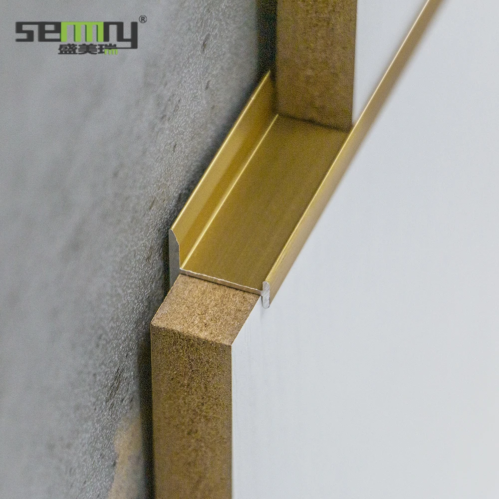 China Easy Install aluminum corner tile trim profiles Powder Coating wall H shaped tile trim factory
