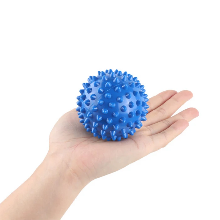Physix Gear Sport Massage Balls - Best Spiky Ball Roller for Plantar Fasciitis, Trigger Points Neck & Back Pain Relief - Deep Ti