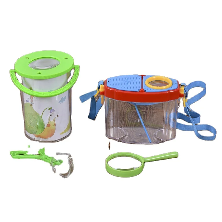 Newest selling three hole breathable transparent portable kids insect observation barrel