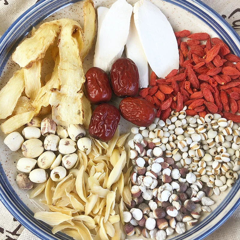 Wholesale summer health soup package lotus seeds and lilies mixed with jade bamboo, barley and red dates, medlar