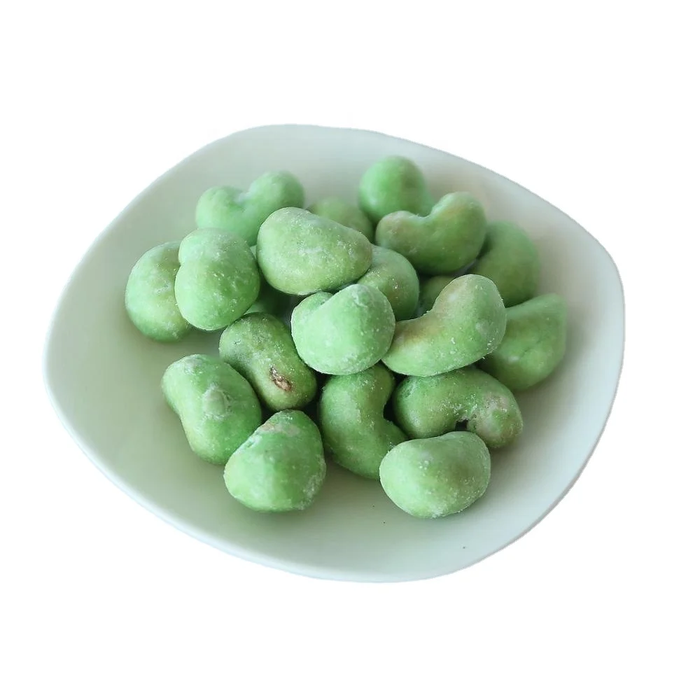Горячий и вкусный богатый здоровой ненасыщенной жирной кислотой со вкусом васаби жареный кешью