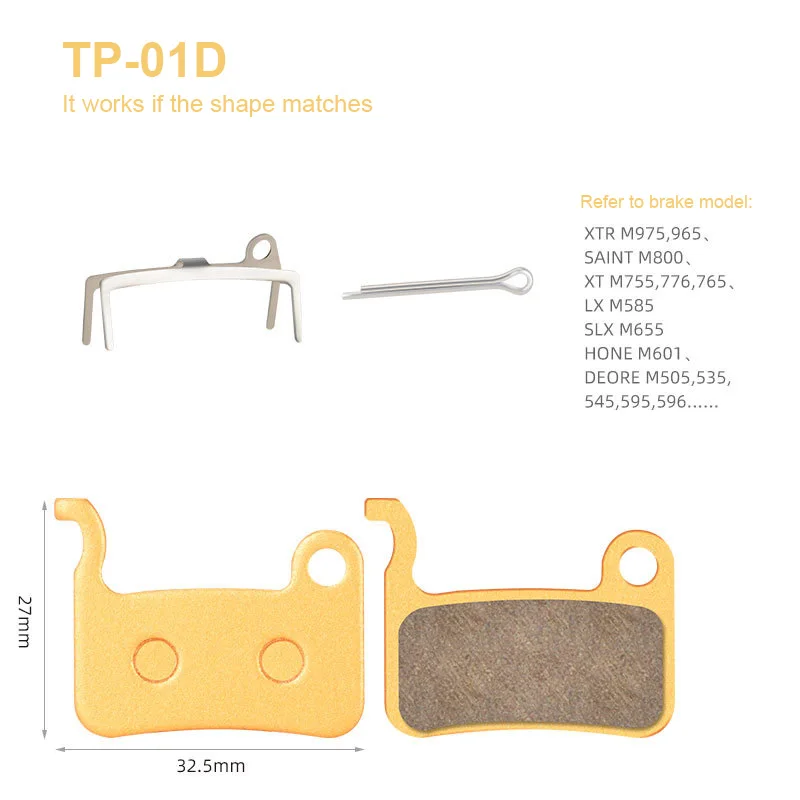 Full Metal Bicycle Disc Brake Pads  For MT200 M8000 M785 G03TI G04TI Guide Code DB1 BB5 CR MT2 MT4 R1 Bicycle Disc Brake