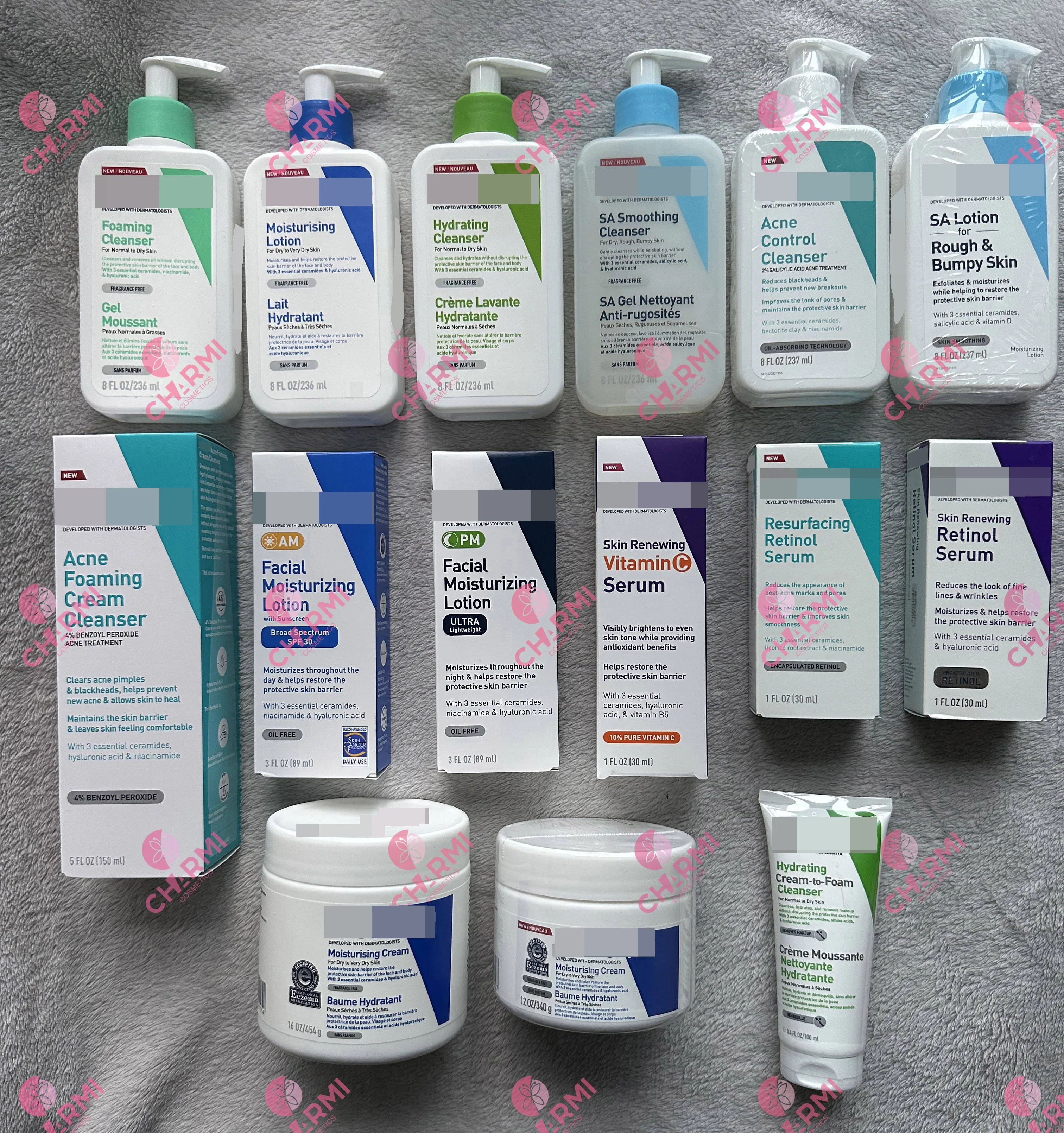 Moisturizing Facial Lotion AM PM Hydrating Facial Cleanser Moisturising Cream Facial Cleaning Care Set Cerav All kind set