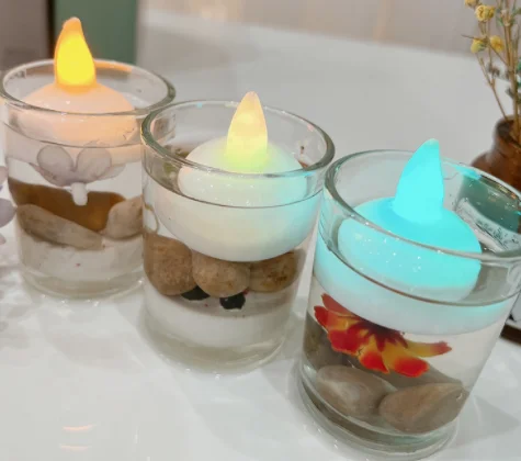 Free sample Waterproof Flameless Floating Led Electronic Candle Lamp Water Floating  Tea Light Candle