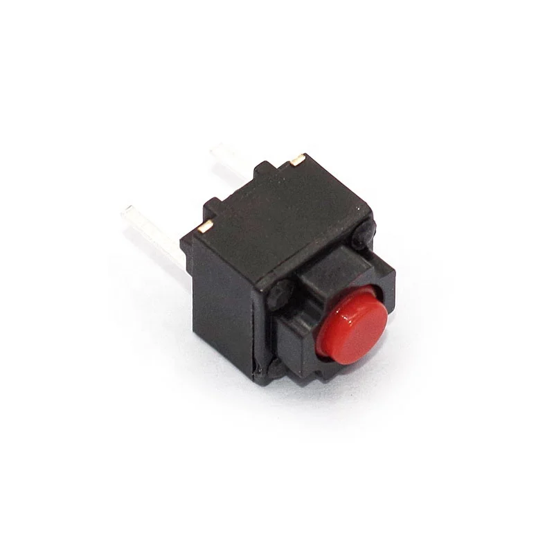 K2-017 2 Pin 6*6*7.3mm Straight foot DIP tact switch red hat no sound