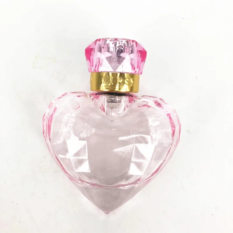 30ml heart shape very transparent  empty perfume refill spray pump bottle glass