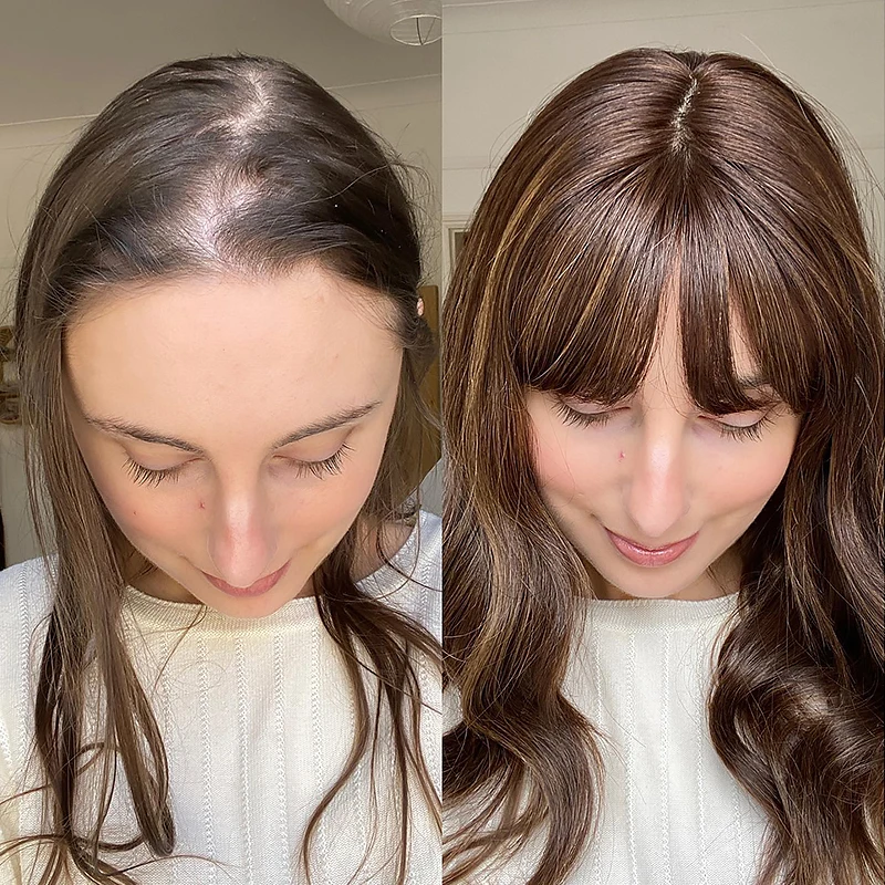 Clj Alibaba Online Shopping Toppers De Cheveux 100% Real Virgin Brazilian Naturel 4X4 5X5 Bone Straight Hair Toppers For Women