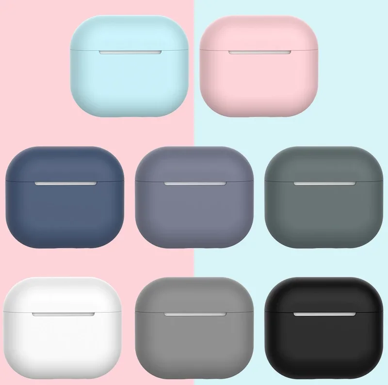HuaMJ оптовая продажа, новый высококачественный цветной противоударный силиконовый защитный чехол для Airpods 3, чехол для Airpods 3