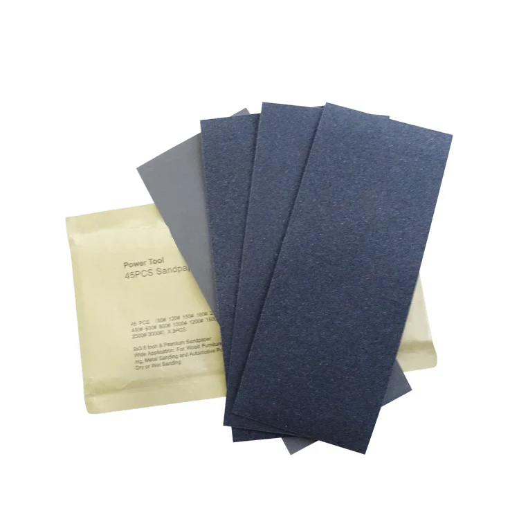 
90*225 mm square sandpaper waterproof paper sand paper sheet for polishing 