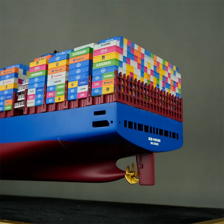 COSCO SHIPPING GEMINI Custom Made Handmade O.A.S Shipping  65cm Metal Container Ship Model For Shipping Gift