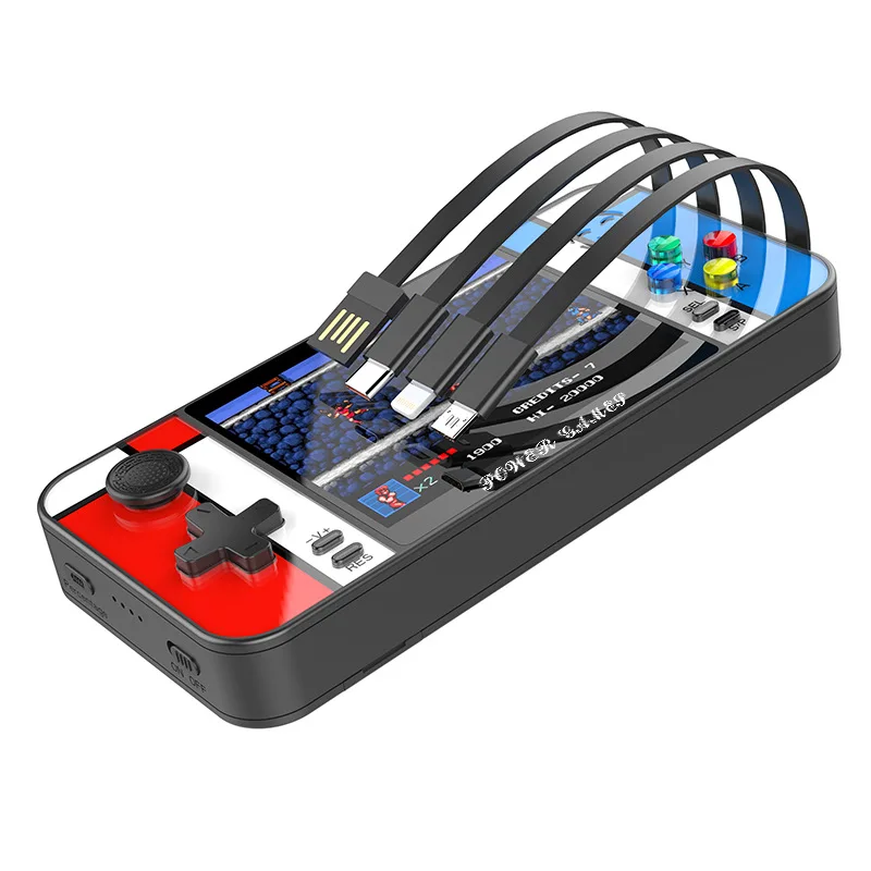 D41 Portable Game Console With Power Bank 8000Mah Capacity Multi-function handheld Retro Game Console Support 2 Players