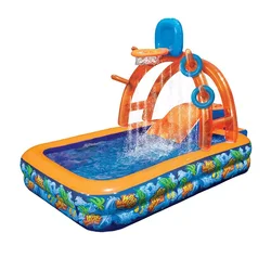 PVC Inflatable Basketball Splash/ Inflatable Basketball Stand Slide Play Center Swimming Pool for Kids