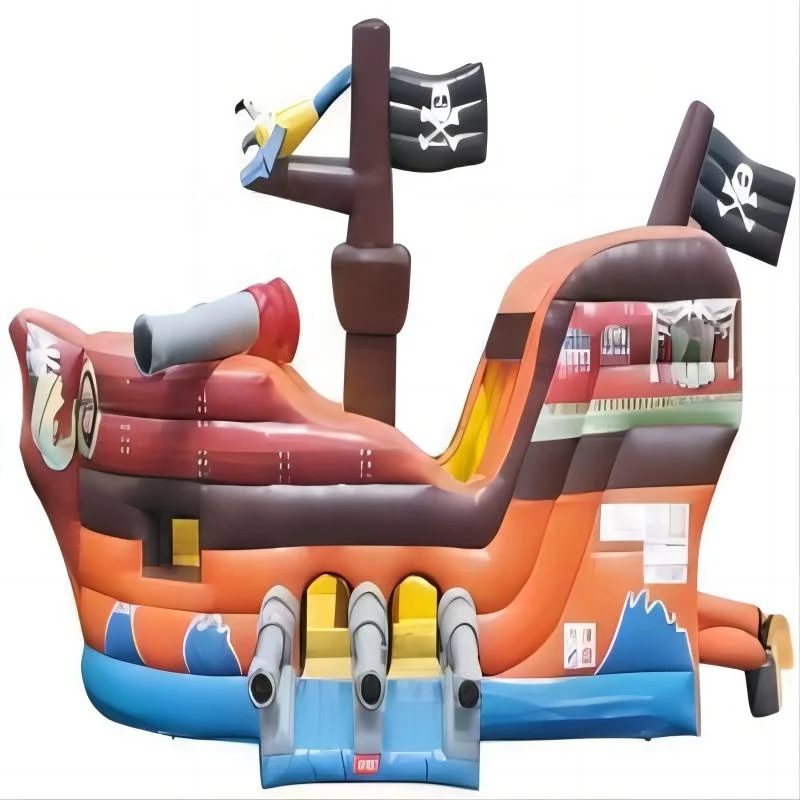 hot selling inflatable pirate boat combo , kids funny inflatable combo