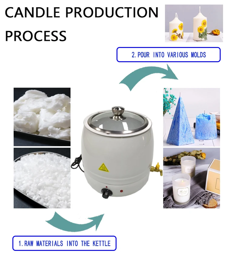 Stainless Steel Wax Melting Pot Machine Warmer Maker Diy Soy Wax Candle Wax Melter for Candle Making