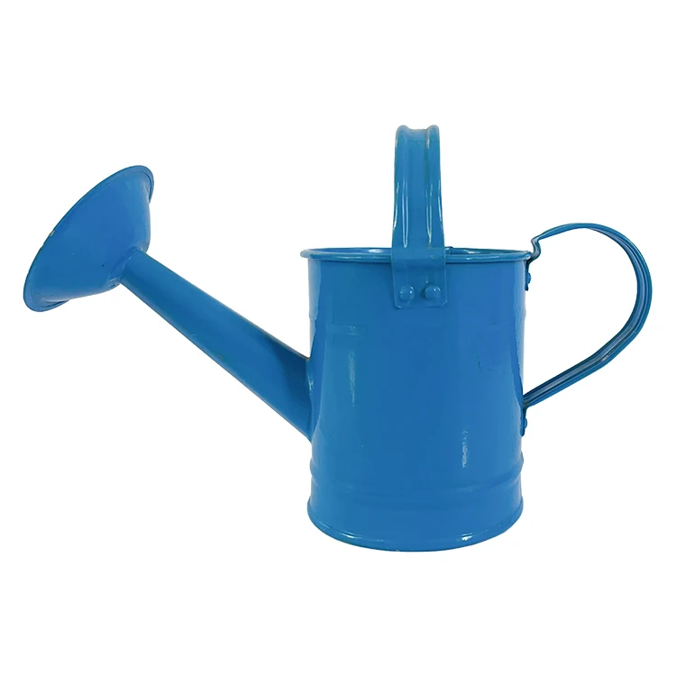 custom logo print 1L small watering cans mini galvanized steel metal watering can