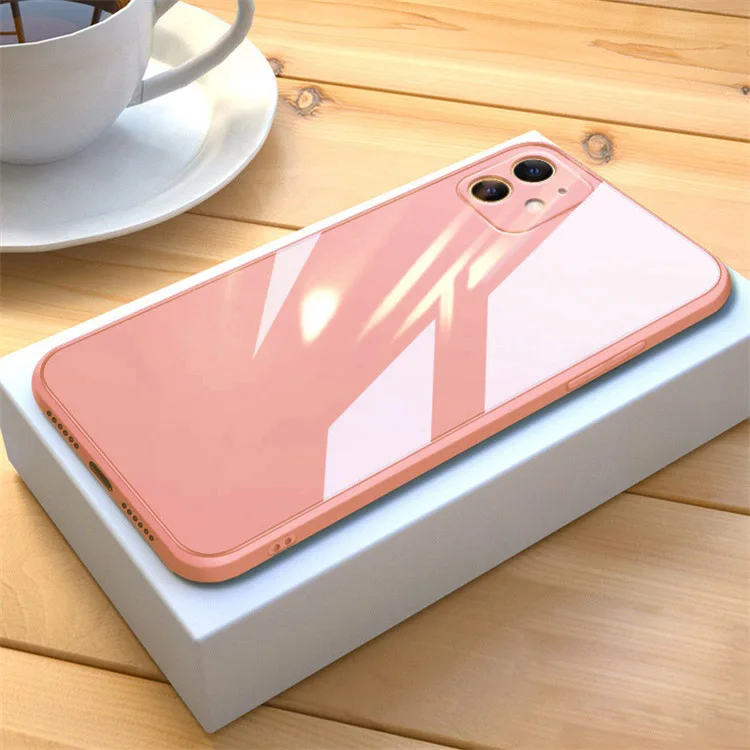 Fashion Phone Back Cover tempered glass phone case for iphone Xs max tough Custom cover for iphone 12 pro max