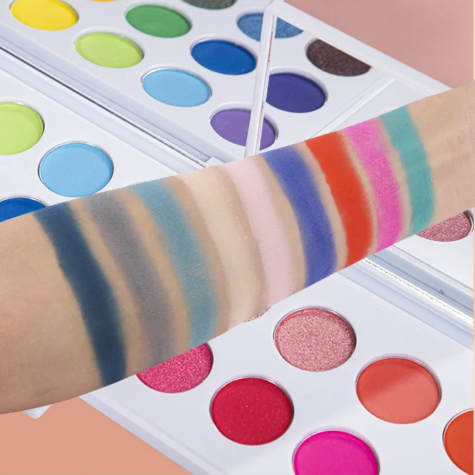 Private Label Custom Logo Eye Makeup DIY 15 Colors makeup Pressed Glitter Eyeshadow Professional Shimmer Matte Eyeshadow Palette