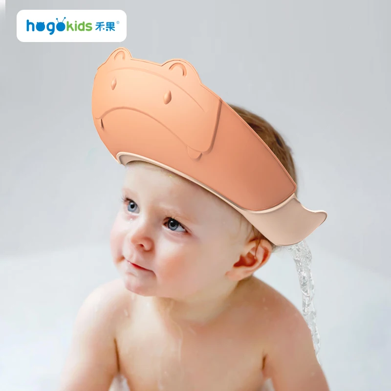 Hogo Kids Hot Sales Baby Shower Cap Bathroom Kids Shower Caps Adjustable Hair Washing Shield