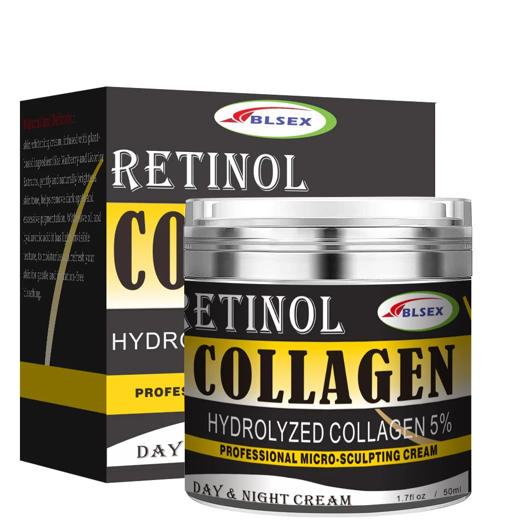 50ml Retinol 2.5%Moisturizer Face Cream Hyaluronic Acid AntiAging Remove Wrinkle Vitamin E Collagen Smooth Whitening Cream