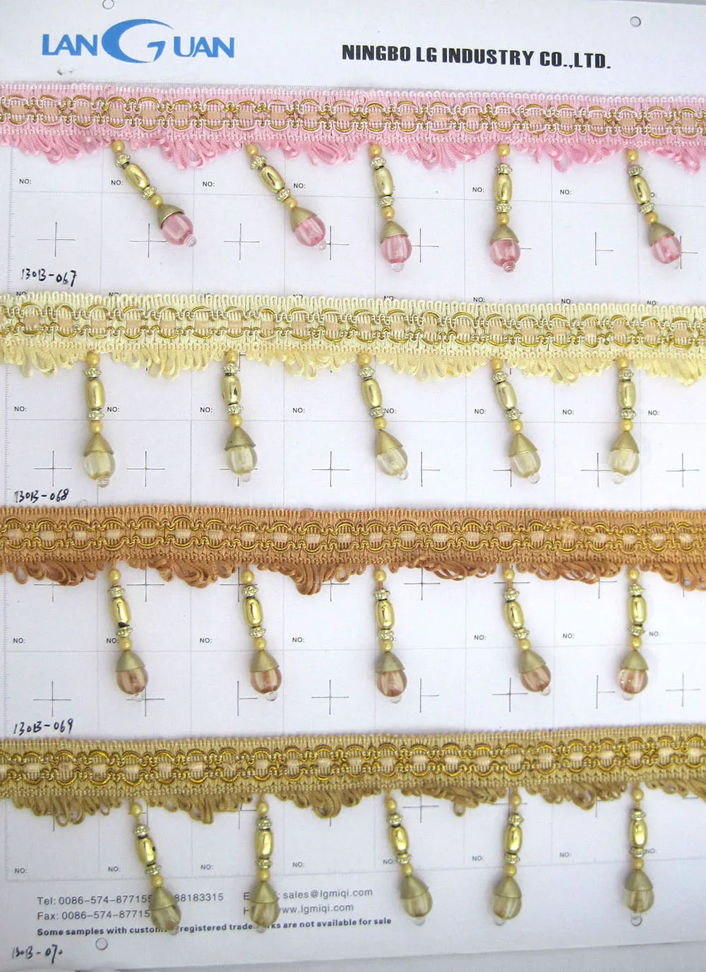 China supplier Beauty curtain tassel beaded fringes and trims