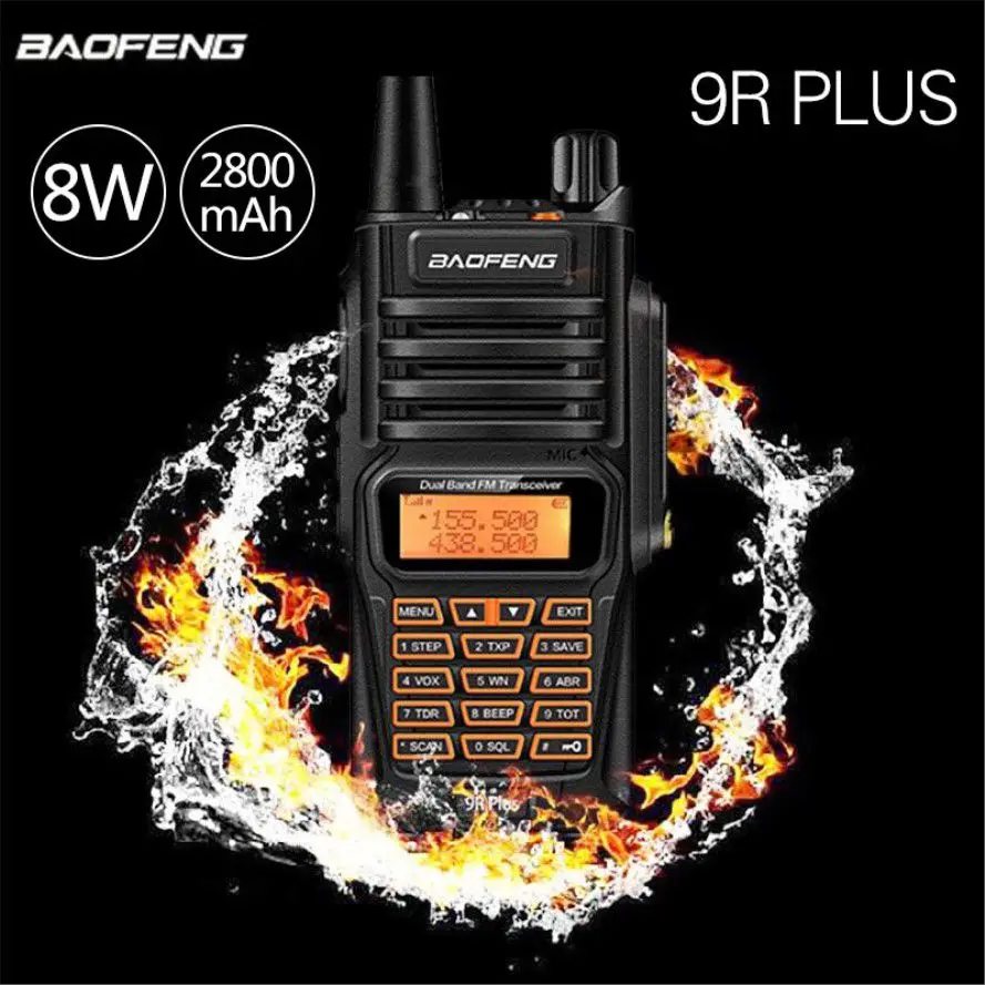 
Baofeng UV 9R Plus IP67 Waterproof 8W Powerful 10KM Long Range Walkie Talkie cb radio Dual Band Ham Radio Upgraded of UV 9R 