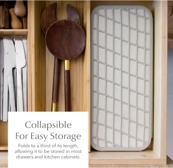 2022 NEW Collapsible Kitchen Drying Mat, Silicone Dish Drying Mat
