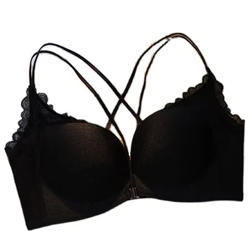 Womens Lace Bralette Bras sets Women litheFemale Push Up Bras Cross Back Deep U Plunge Ladies Bra