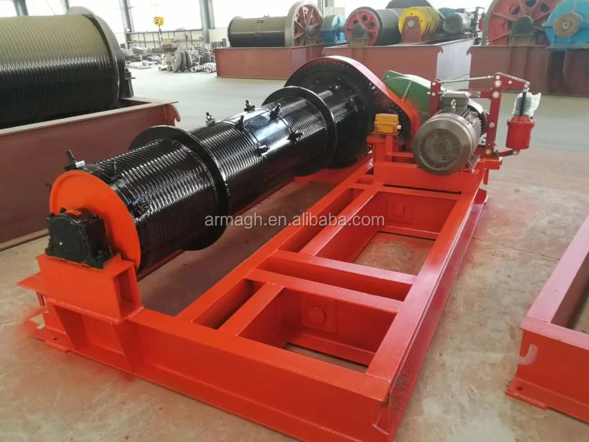 hydraulic winch 10 ton with 100m 300m 500m diesel power double drum winch