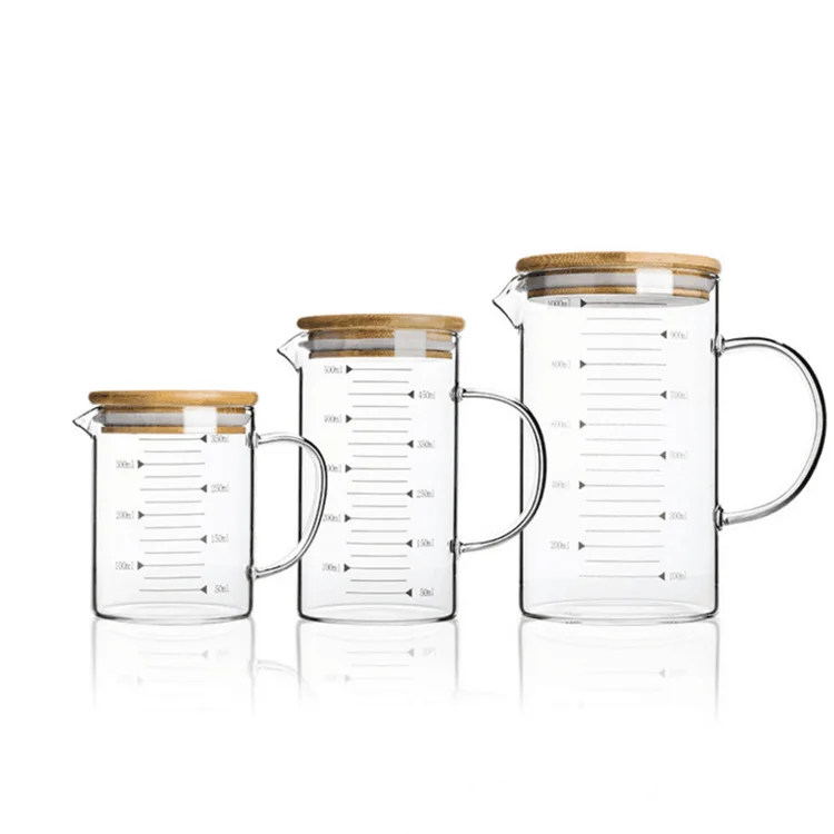 Мерная чашка из боросиликатного стекла с шкалой с интервалом 50 мл, новые кухонные аксессуары, легкое измерение, чашки для молока с жидким порошком