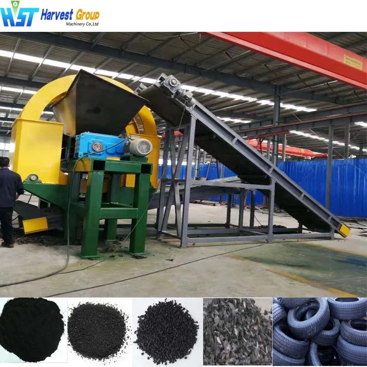 Waste rubber crusher machine/rubber tire recycling machine