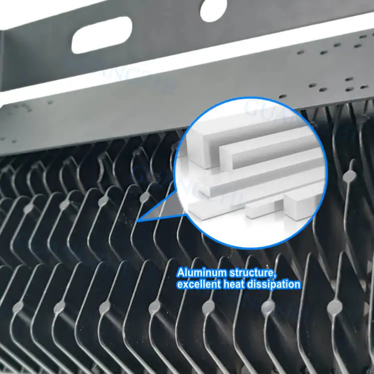 Football Sport Field LED Modular Luminaire Lampara Die Cast Aluminium Housing 250W Surge Protection 6-10KV Tennis Tunnel Lamp