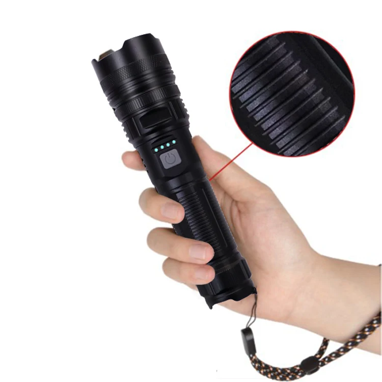 2022 New Three-speed Dimming P50 P70 1000 Lumen Flashlight Led Rechargeable Zoom Flashlight