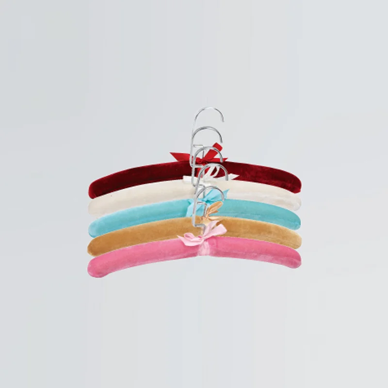 High Quality Custom Made Color Satin Dress hangers For Cloths