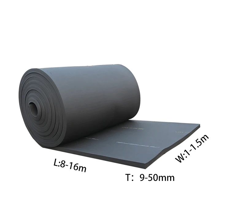 Fire Retardant Elastomeric Soundproof Thermal Insulation Rubber Foam NBR/PVC Roll Sheet
