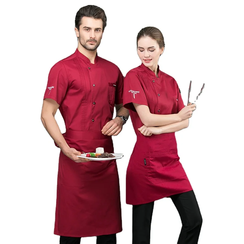 Dropshipping Washable Barista Chef Coat Jacket Chef Uniform Chef Uniform Jackets Restaurant Hotel Cleaning Uniform