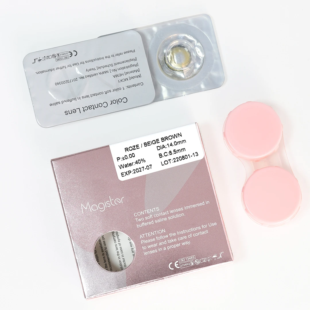 Eyes Lens 12 Colors 3 Tone Colored Contact Lenses Wholesale Colored Contacts Natural Lentes de Contacto Custom Paper Box