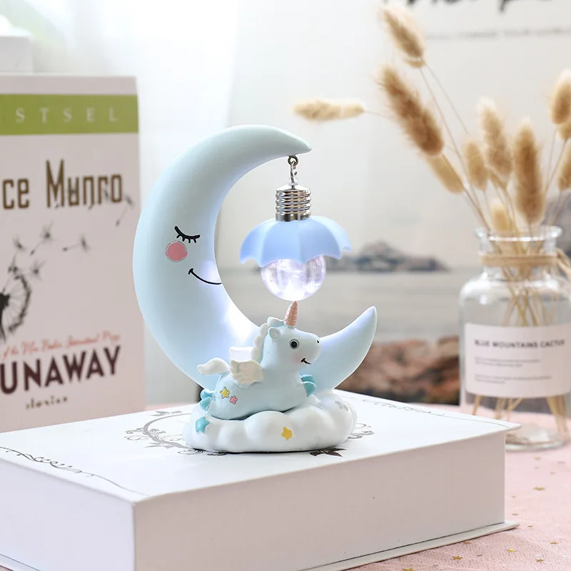 Creative Unicorn Wind Chime Charm Creative Night Light Room Decoration Girl Heart Birthday Gift Girl Practical