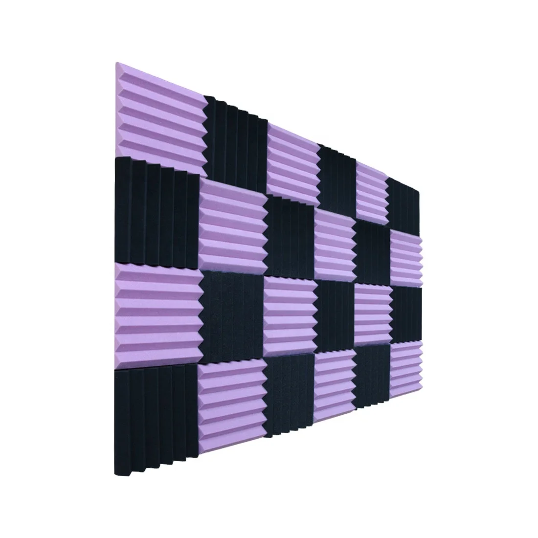 24 упаковки, полиуретановые материалы, коническая панель, огнестойкая настенная плитка, домашняя студия, 2 дюйма, звукостойкая, черная клиновая акустическая пена