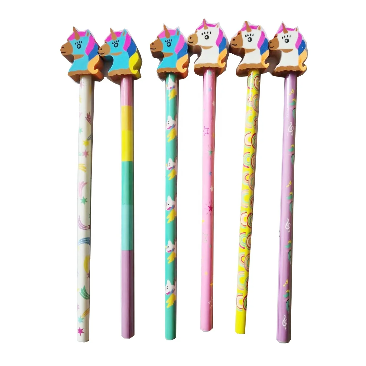 Students and Kids HB Pencils With Unicorn Erasers