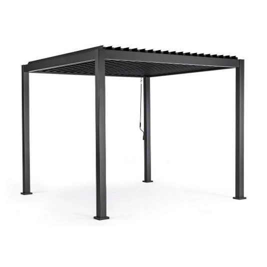 Yoho High Quality Metal Frame Outdoor Gazebo Windproof and Rainproof with Adjustable Sliding Top and Fabric Roof